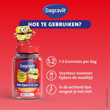 Dagravit Kids Multivitaminen Gummies Xtra + Eyecare 6-12 jaar 60 stuks