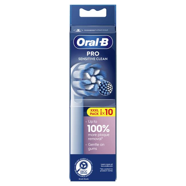 Oral-B Sensitive Clean Opzetborstels Wit - 10 Stuks