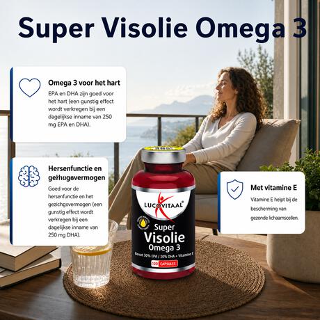 Lucovitaal Super Visolie Omega 3 Capsules 120 stuks