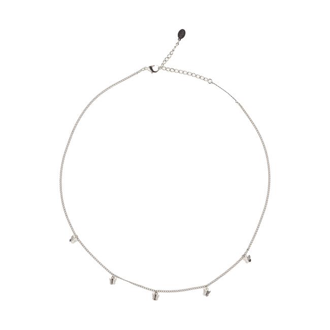 BiSjU Jewellery Ketting Met Vlinders Silver Plated