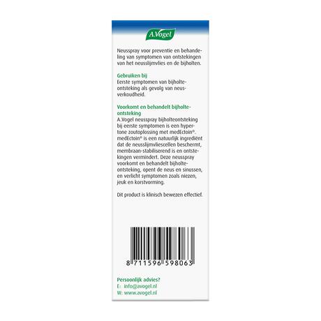A. Vogel Neusspray Bijholte Ontsteking Eerste Symptomen 20 ML