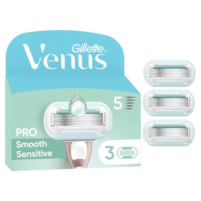 Gillette Venus Deluxe Smooth Sensitive Navulmesjes 3 Stuks