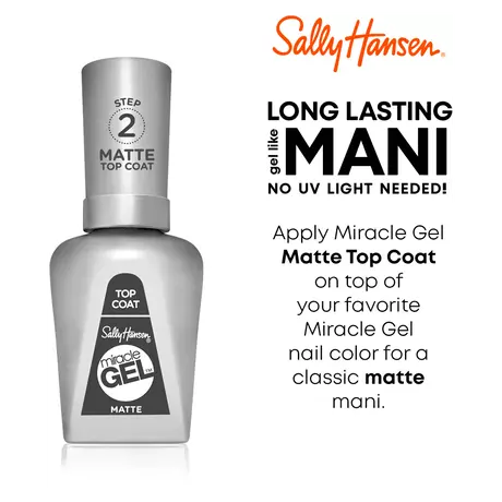 Sally Hansen Miracle Gel Nagellak Topcoat 102 Matte