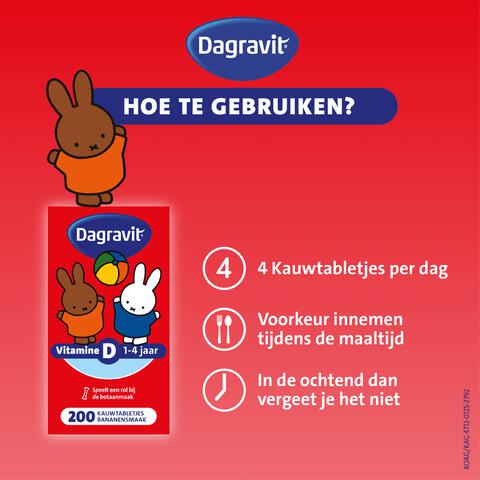 Dagravit Kids Vitamine D 200 kauwtabletten