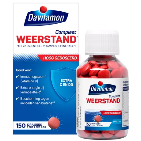 Davitamon Compleet Weerstand Vitamine C & D3 Forte Dragees 150 stuks 