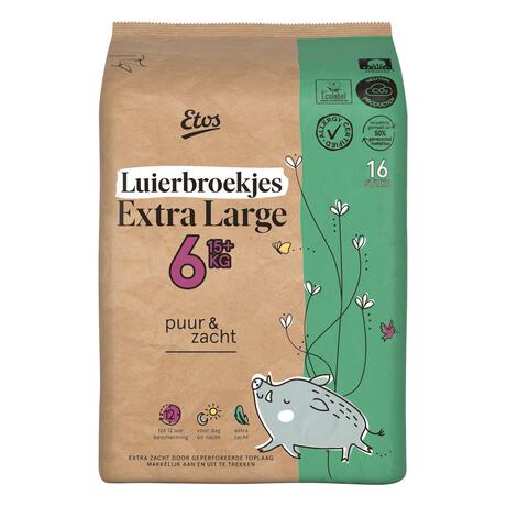 Etos Puur & Zacht Luierbroekjes Extra Large Maat 6 15+ kg 16 stuks