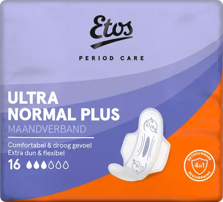 Etos Ultra Normal Plus Maandverband 16 stuks