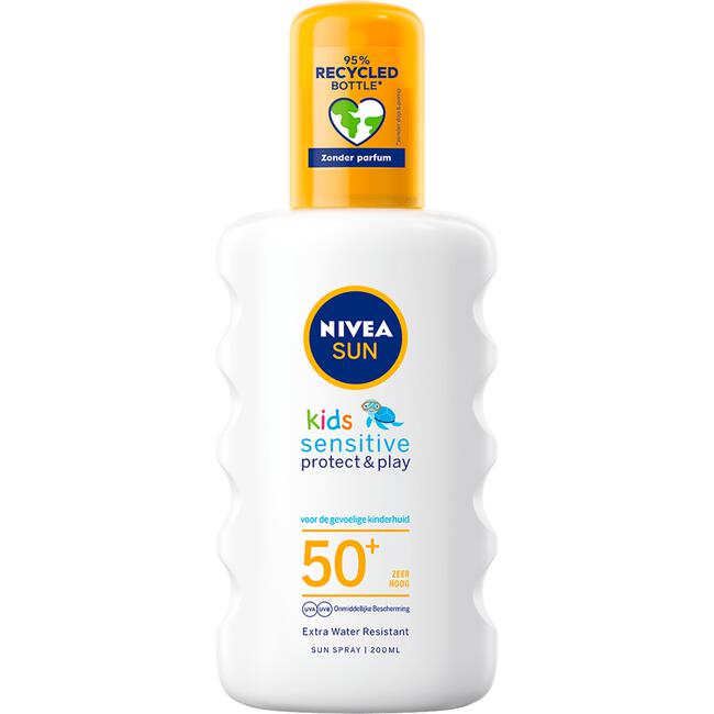 NIVEA SUN Kids Zonnebrand Protect & Sensitive Zonnespray SPF 50+ 200 ML