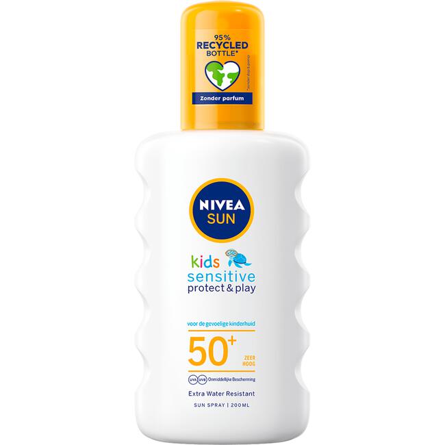 NIVEA SUN Kids Zonnebrand Protect & Sensitive Zonnespray SPF 50+ 200 ML 200 ML |