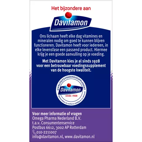 Davitamon Vitamine D3 75 MCG Smelttabletten 60+15 stuks
