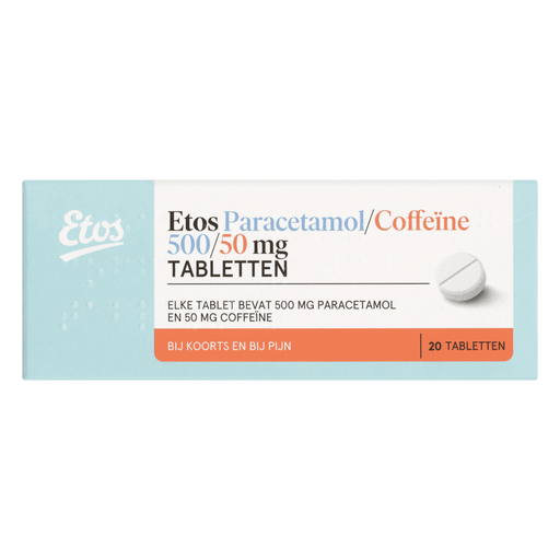 Etos Paracetamol/Coffe 500/50 MG 50 stuks