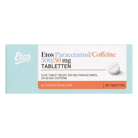 Etos Paracetamol/Coffe 500/50 MG 50 stuks