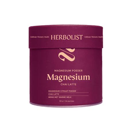 Herbolist magnesium poeder beauty chai latte