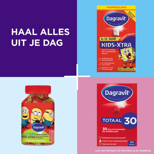 Dagravit Kids-Xtra 6-12 jaar 120 tabletten