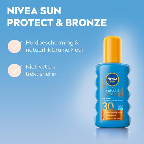 NIVEA SUN Zonnebrand Protect & Bronze Zonnespray SPF30 200 ML