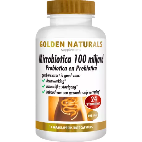 Golden Naturals Microbiotica 100 Miljard Capsules 14 stuks