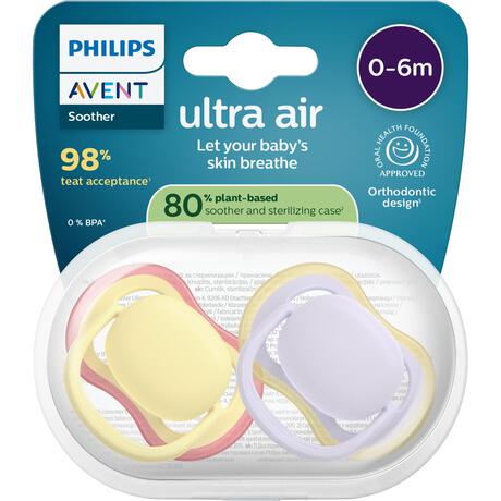 Philips Avent Fopspeen Ultra Air 0-6M SCF087/03 2 stuks