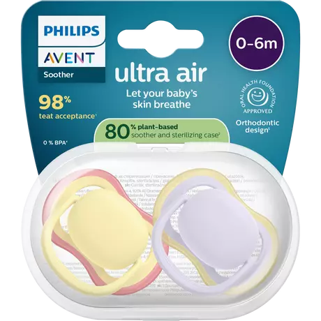 Philips Avent Fopspeen Ultra Air 0-6M SCF087/03 2 stuks