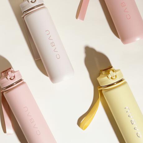 Cabau Lifestyle Bloom Bottle Stainless Steel Butter Yellow