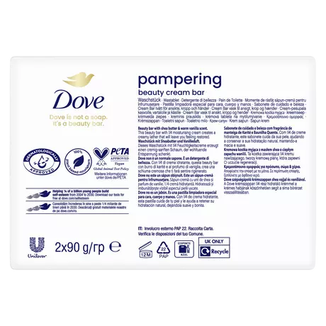Dove Pampering Shea Butter & Vanilla Beauty Blokzeep 2x90 gram