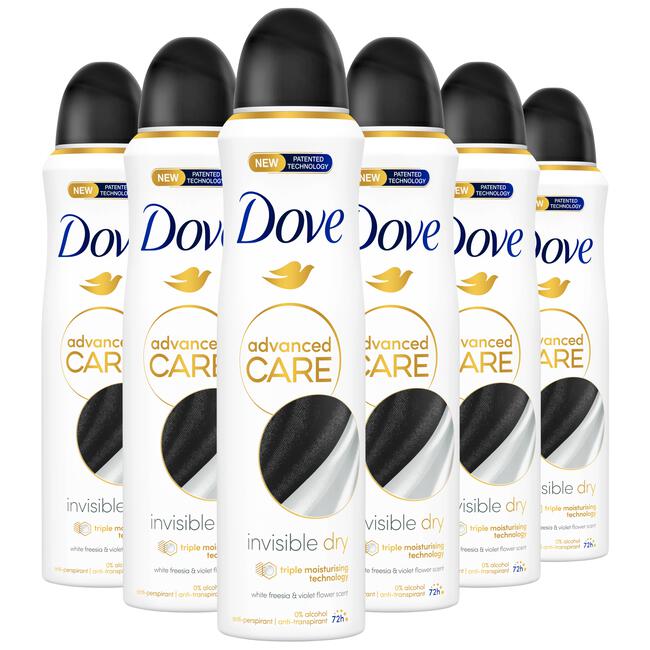 Dove Deodorant Spray Invisible Dry Anti-transpirant 150 ML Multipack 6 stuks