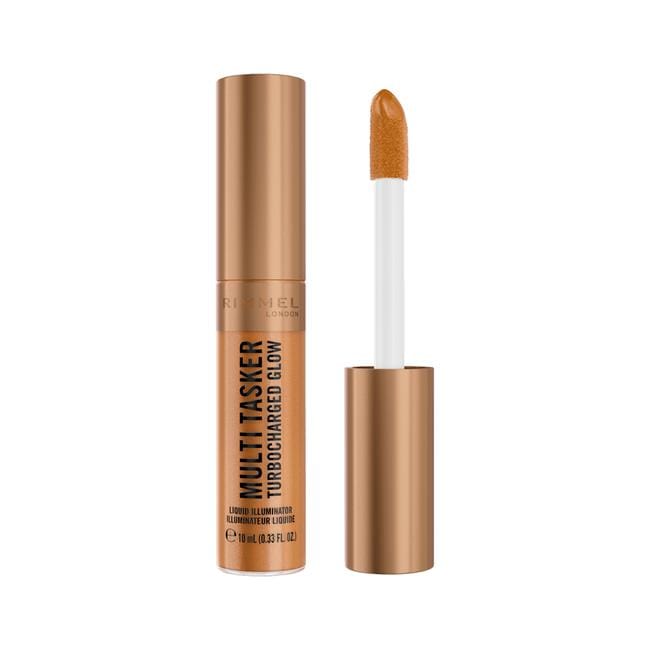 Rimmel London Multi Tasker Turbocharged Glow Liquid Illuminator Bronzer - Brons - 008 It's giving bronze