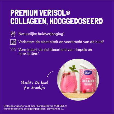 Yummygums Collagen Lemonade Suikervrij 240 GR