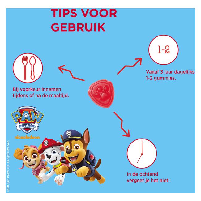 Dagravit Kids Xtra Paw Patrol 3-5 jaar 60 gummies