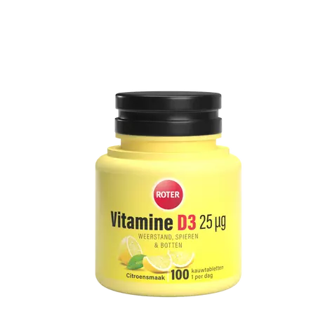 Roter Vitamine D3 25Mg Citroen 100 Stuks