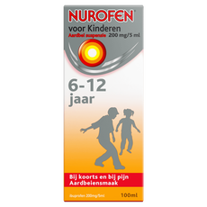 Nurofen voor Kinderen Aardbei Suspensie 200 mg/5 ML