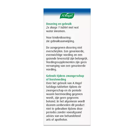 A.Vogel Solidago Goede Vochthuishouding Tabletten 60 stuks