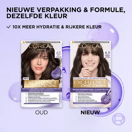 L'Oréal Paris Excellence Cool Creams Haarverf 4.11 Ultra Ash Bruin