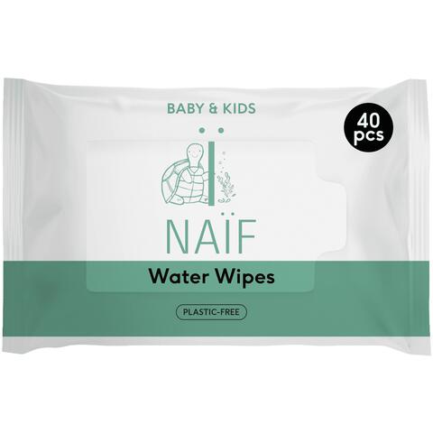 Naif plasticvrije waterdoekjes single pack 1x40