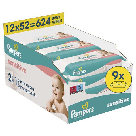 Pampers Sensitive Billendoekjes 9x80 stuks