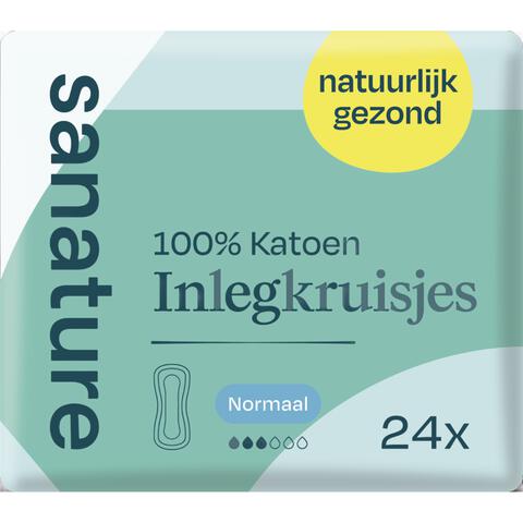 Sanature 100% Katoenen Inlegkruisjes Normaal Zakje 24 stuks