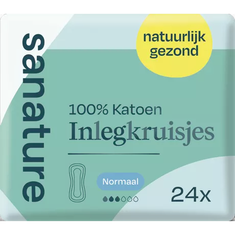Sanature 100% Katoenen Inlegkruisjes Normaal Zakje 24 stuks