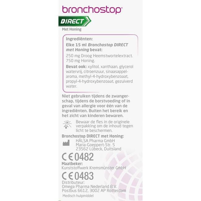 Bronchostop Direct Hoestdrank met Honing 120 ML