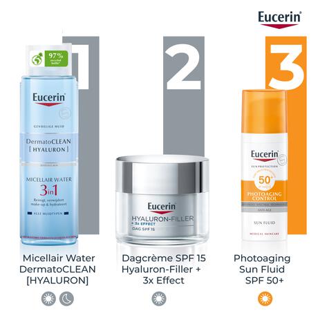 Eucerin Hyaluron-Filler + 3x EFFECT Dagcrème Droge Huid SPF15 50 ML