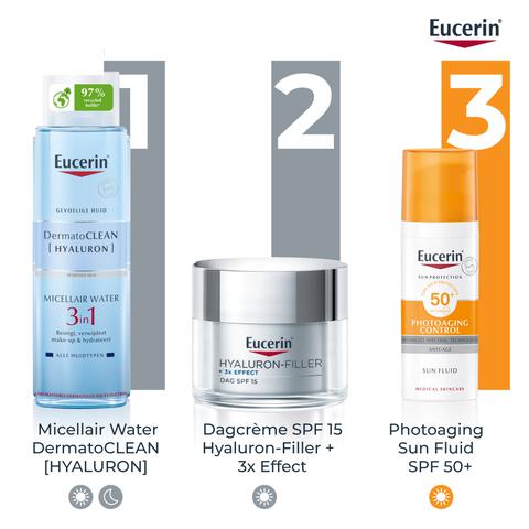 Eucerin Hyaluron-Filler + 3x EFFECT Dagcrème Droge Huid SPF15 50 ML