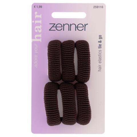 Zenner Haarelastieken bruin 6x