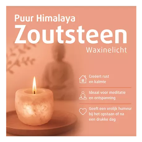Lucovitaal Puur Himalaya Zoutsteen Waxinelicht