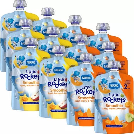 Nestlé Little Rockets Smoothie Appel Wortel Pompoen 2+ Jaar 150 gram