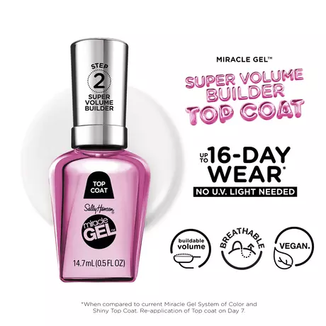 Sally Hansen Miracle Gel Top Coat Transparant 114 SuperVolume Builder