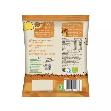 Olvarit Knabbels Kikkererwt 12+ Maanden 20 gram