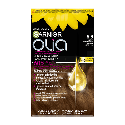 Garnier Olia Permanente Haarverf 5.3 Licht Goudbruin