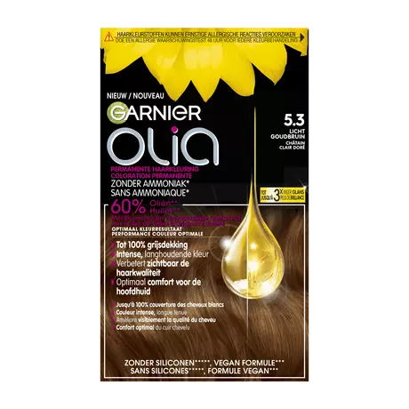 Garnier Olia Permanente Haarverf 5.3 Licht Goudbruin
