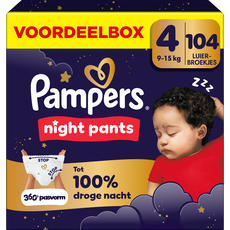 Pampers Baby Dry Night Pants Voordeelbox Luierbroekjes Maat 4 9-15 KG 104 stuks