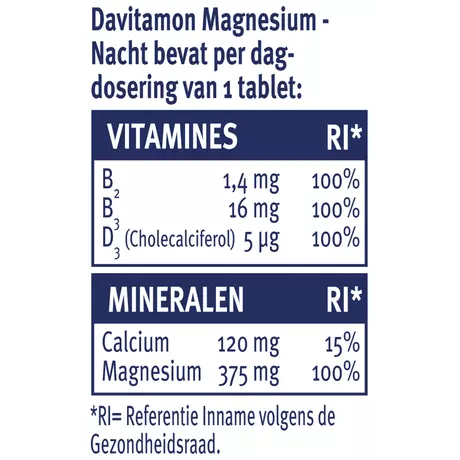 Davitamon Voor De Nacht Magnesium Tabletten 30 stuks