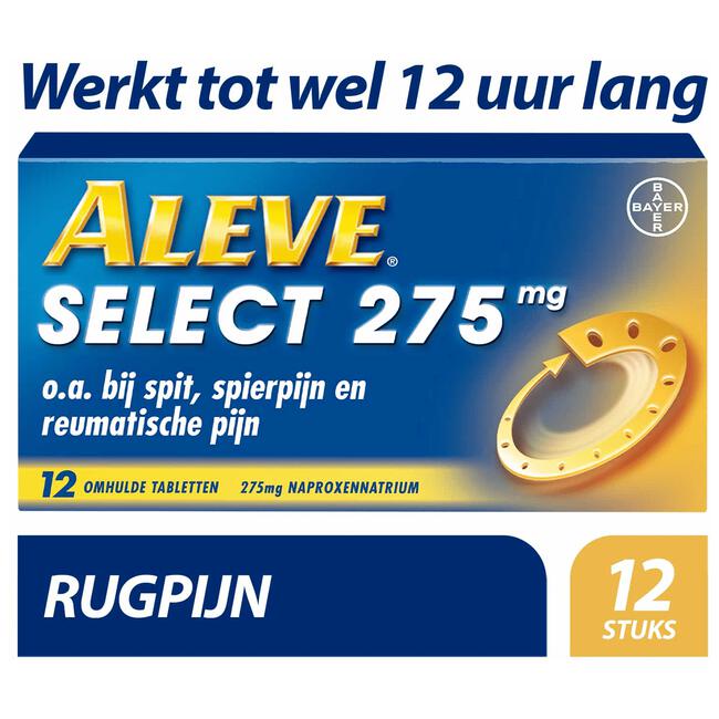 Aleve Select bij o.a. rugpijn spierpijn en gewrichtspijn 12 tabletten