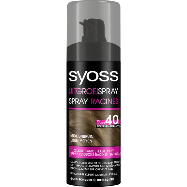 Syoss Uit Groeispray Middenbruin